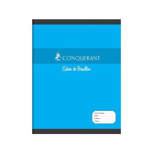 Illustration de : Cahier brouillon 96 pages 17x22 seyes carte bleu - Conquerant