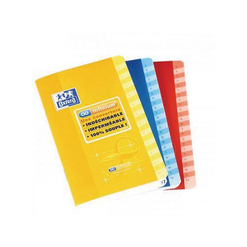 Illustration de : Répertoire 96 pages 9x14cm 5x5mm coloris assortis infinium - Oxford