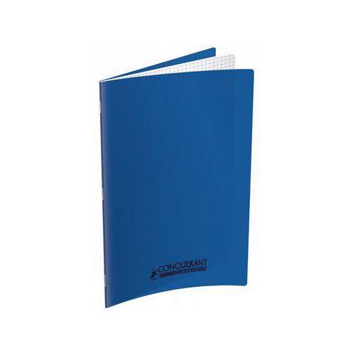 Illustration de : Cahier 96 pages agrafées A4 petits carreaux 5mm - Conquerant
