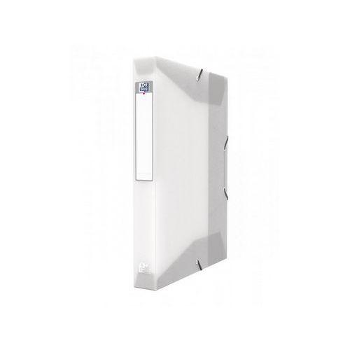 Illustration de : Boîte 24x32 dos 40 mm +élastique en PP incolore Hawaï - Oxford