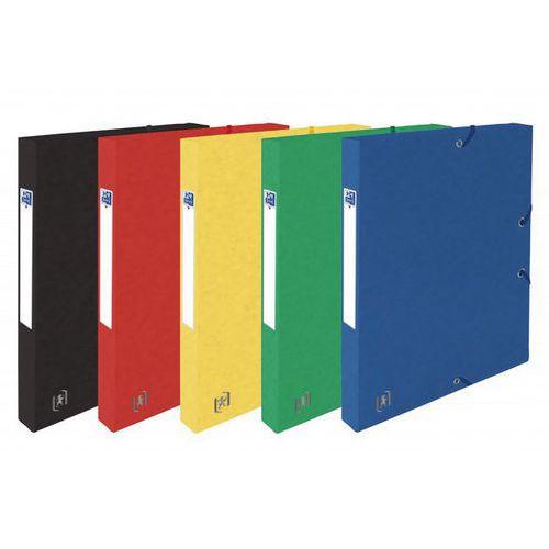 Illustration de : Boîte 24x32 dos 25 +élastique carte coloris assortis Top File- Oxford