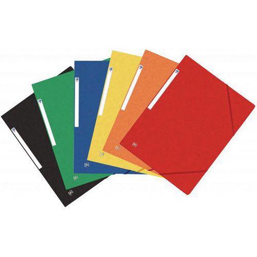 Illustration de : Chemise 3 rabats élastique A4 carte couleurs top file+ - Oxford