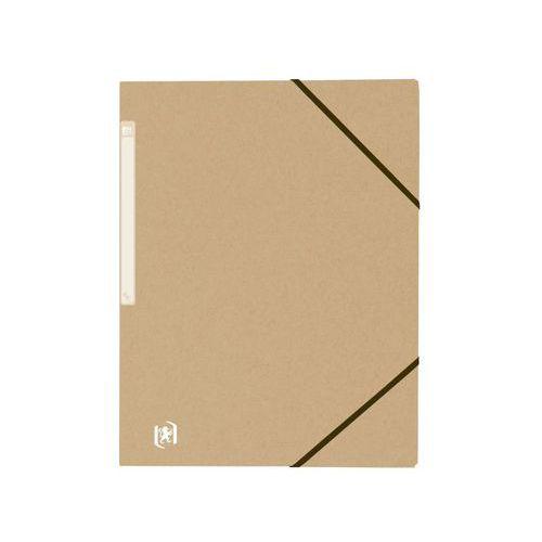 Illustration de : Chemise 3 rabats élastique A4 carte recyclé beige touareg - Oxford