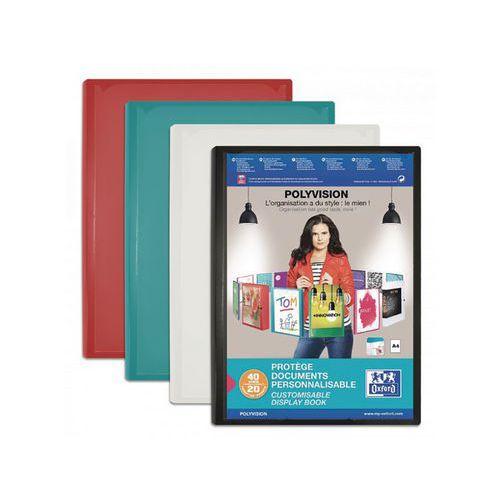 Illustration de : Protège-documents 20 pochettes A4 opaque couleurs assorties - Oxford