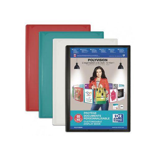 Illustration de : Protège-documents 40 pochettes A4 opaque couleurs assorties- Oxford