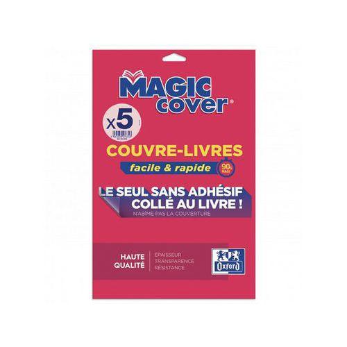Illustration de : 5 feuilles couvre-livres A4 pvc lisse 9/100è incolore - Oxford