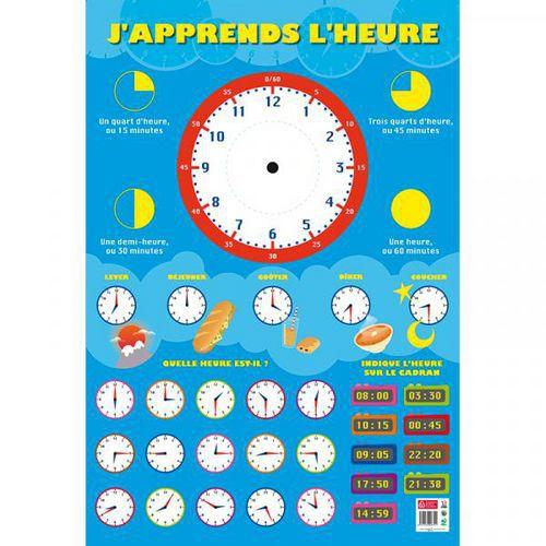 Illustration de : Poster j'apprends l'heure