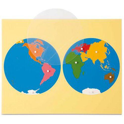 Illustration de : Carte puzzle Le monde - Nienhuis