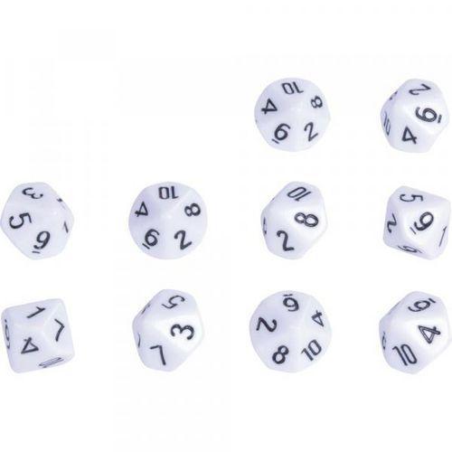 Illustration de : Dé à 10 faces - lot de 10