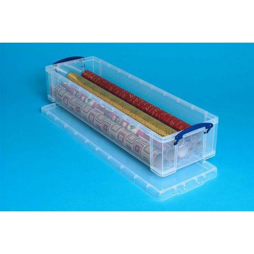 Illustration de : Bac 22 L couvercle incolore + 2 trieurs pour rouleaux papier cadeau