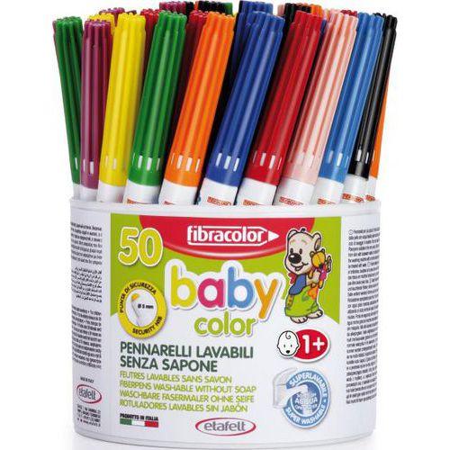 Illustration de : Pot 50 feutres Babycolor