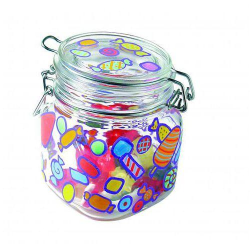 Illustration de : Boîte 8 markers assortis pointe biseautée - Posca