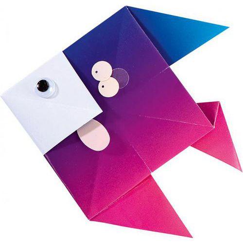 Illustration de : Pochette 10 feuilles arc-en-ciel 23 x 32 cm - Folia