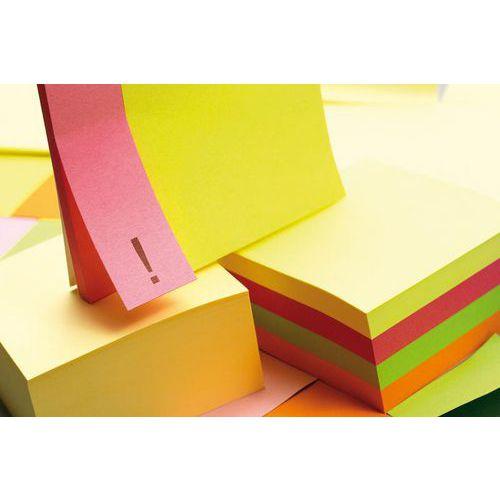 Illustration de : Cube 400 feuilles de notes repositionnables 75x75 mm jaune - Apli