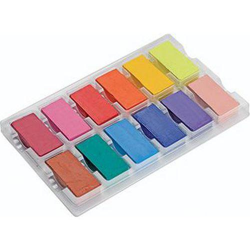 Illustration de : Etui 12 craies à la cire d'abeille - Giotto