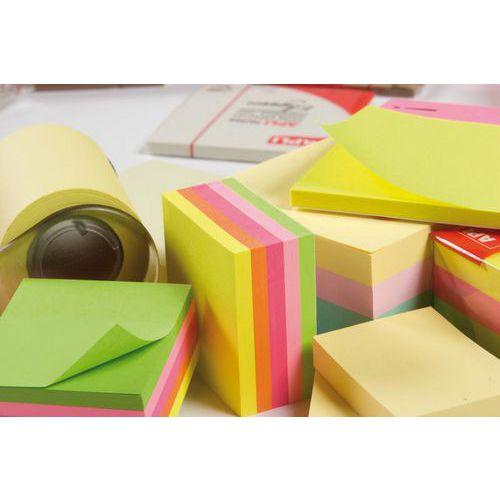 Illustration de : Cube 250 feuilles 51 x 51 mm couleurs néon assorties - Apli