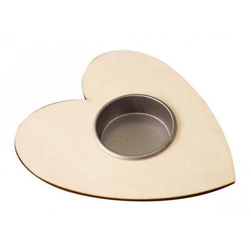 Illustration de : Bougeoir forme cœur avec support bougie