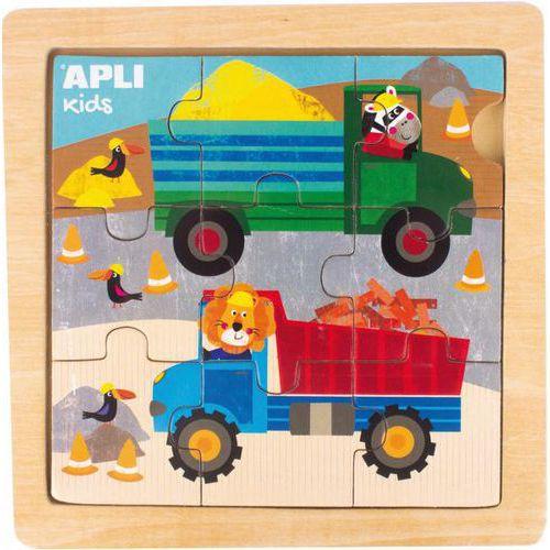 Illustration de : Lot de 3 puzzles encastrement les transports - Apli Kids