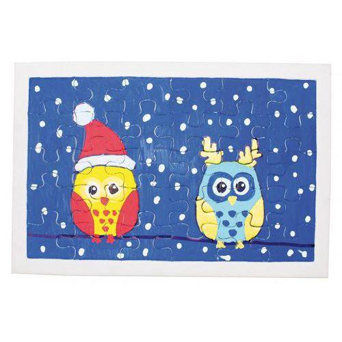 Illustration de : Puzzle blanc 14 x 21 cm de 30 pièces