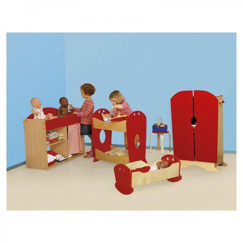 Illustration de : Lits superposés rouge - Nathan