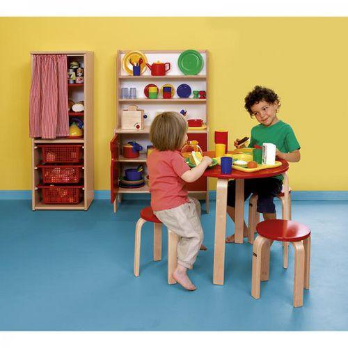 Illustration de : Tabouret rouge - Nathan