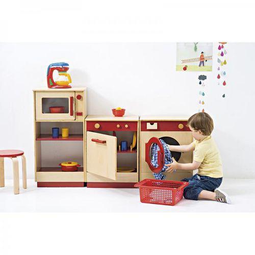 Illustration de : Four à micro-ondes rouge modulaire - Nathan