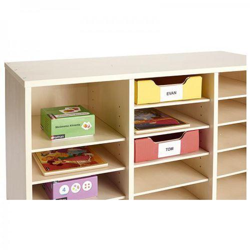 Illustration de : Meuble d'activités 15 cases teinte bouleau - Nathan