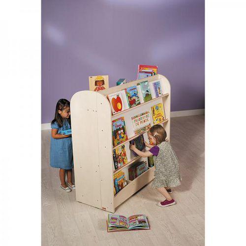 Illustration de : Maxi bibliothèque biface bouleau - Nathan