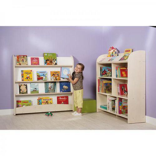 Illustration de : Maxi-meuble à étagères teinte bouleau - Nathan