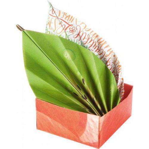 Illustration de : Poch 50 feuilles à plier 80g 15x15cm tropical - Folia