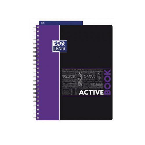 Illustration de : Cahier polypropylène 160 pages spirale A4+ ligné 7mm activeb - Oxford