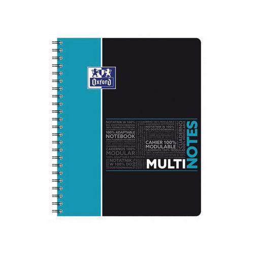 Illustration de : Cahier polypropylène 160pages spirale A4+ ligné7mm multinotes - Oxford