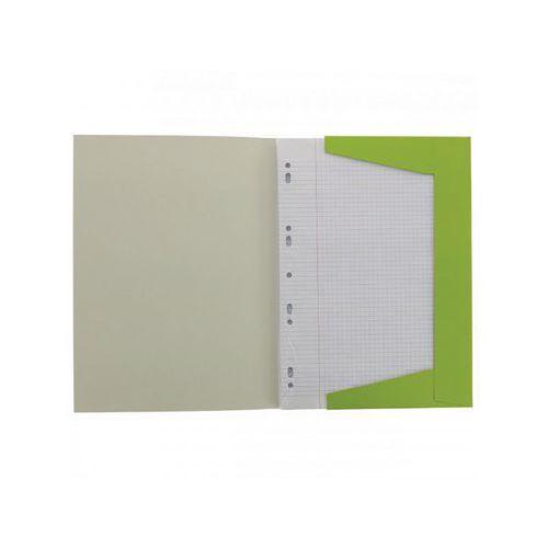 Illustration de : Etui vert 50 copies doubles A4 blanc perforées 5x5 margé - Oxford