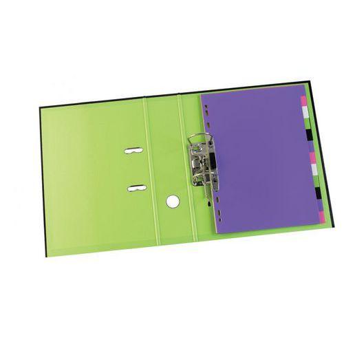 Illustration de : Classeur levierPP A4XL dos 8 cm 2 anneaux noir My Colour - Oxford