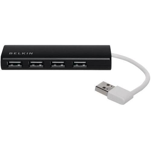 Illustration de : Hub de Voyage 4 Ports USB 2.0 noir - Belkin