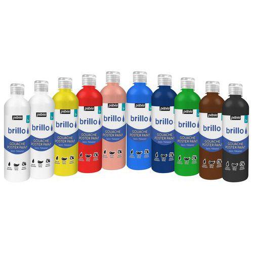 Illustration de : Assortiment de 10 flacons 500 ml Brillo - Pébéo