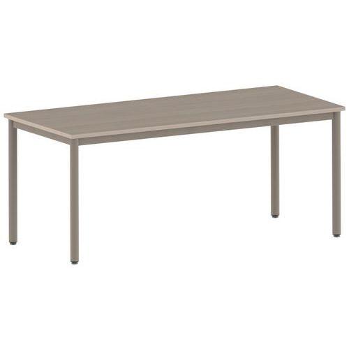 Illustration de : Table Carélie rectangulaire 180 x 80 cm fixe 4 pieds stratifié