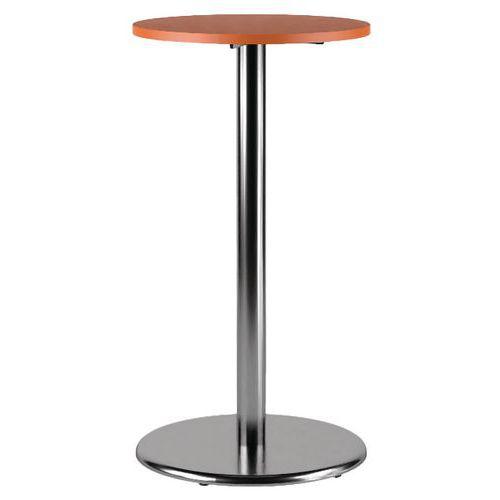 Illustration de : Mange-debout Menorca hauteur 110 cm Ø 60 cm pied chromé - Mobidecor