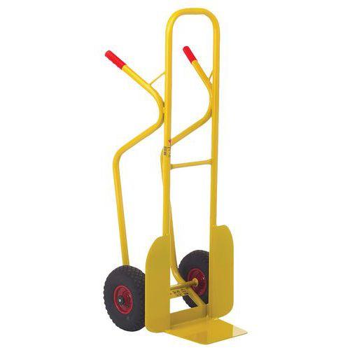 Illustration de : Diable acier F: 225 kg roues pneumatiques simple pelle