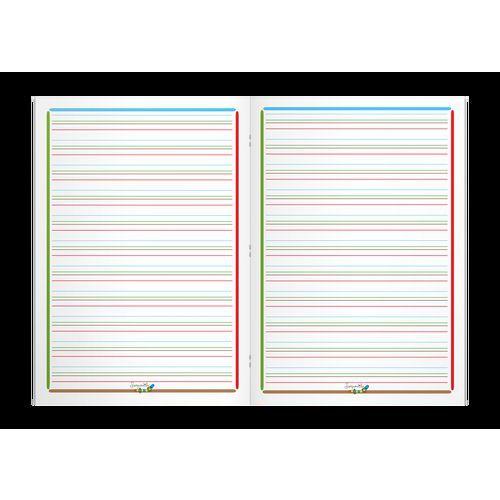 Illustration de : Cahier DYS 46 pages lignés interlignes 3 mm 90g A4 - Oxford