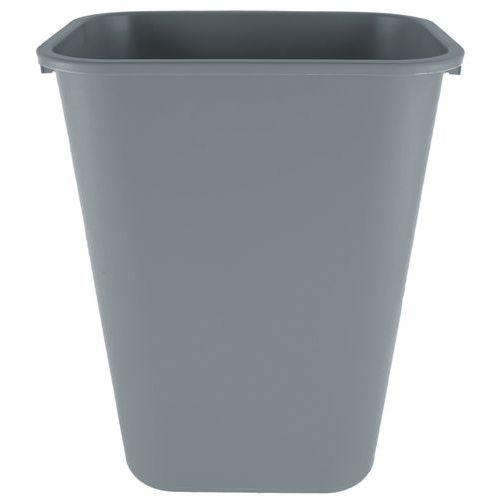 Illustration de : Conteneur rectangulaire gris pour bureau individuel - 39L - Rubbermaid