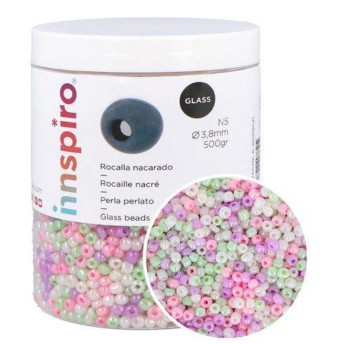 Illustration de : Bocal 500 grammes perles de rocaille couleurs nacrées - Innspiro