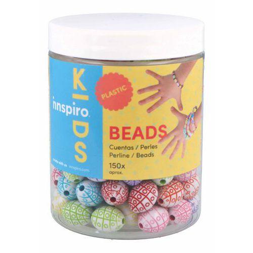 Illustration de : Bocal 150 (environ) olives plastique multicolores décorées - Innspiro