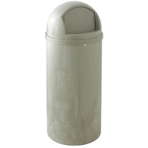 Illustration de : Poubelle marshall Dome - 95L - Beige - Rubbermaid