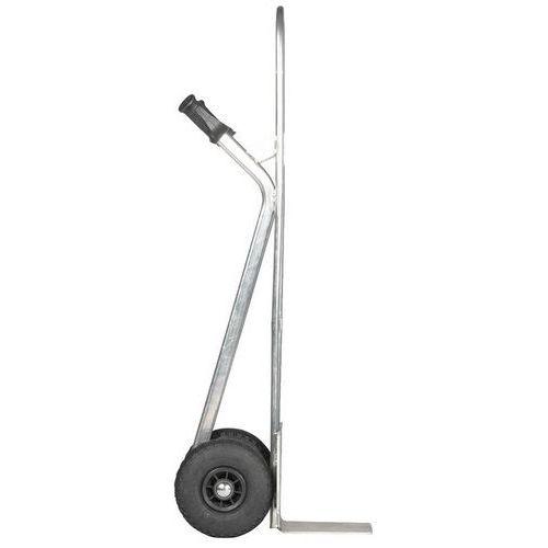 Illustration de : Diable alu - Roues pneumatiques - Capacité 350 kg