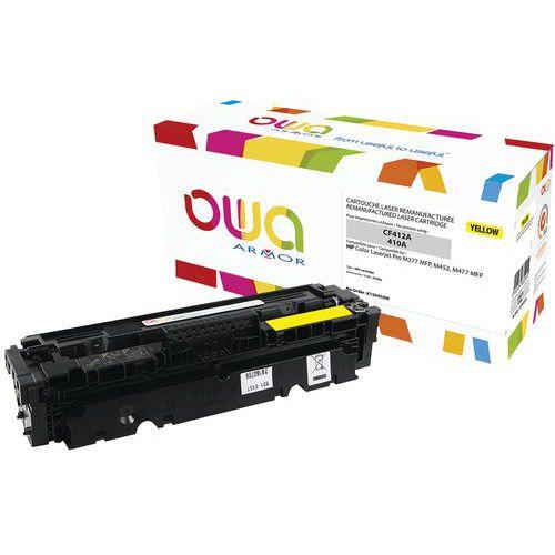 Illustration de : Toner reconditionné HP CF412A Yellow - OWA