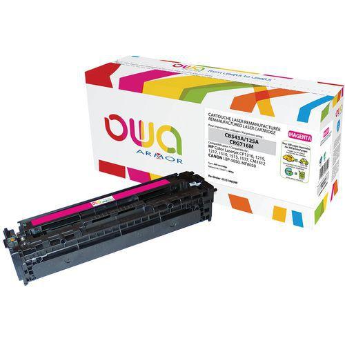 Illustration de : Toner reconditionné HP 125A Magenta - OWA