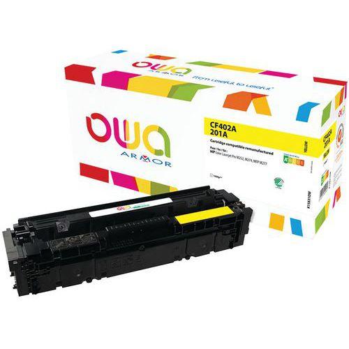 Illustration de : Toner reconditionné HP 201A Yellow - OWA