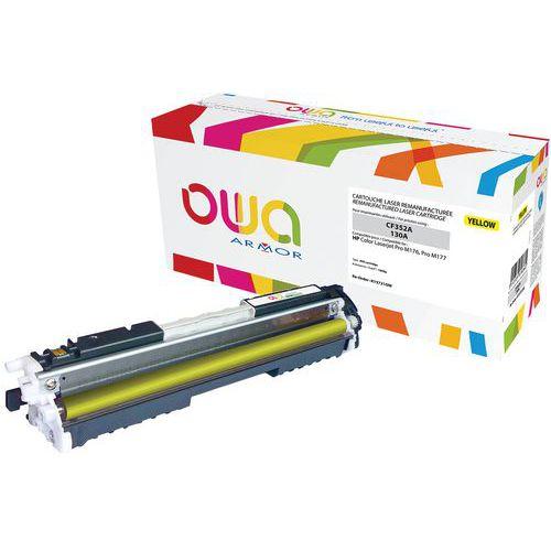 Illustration de : Toner reconditionné HP 130A Yellow - OWA