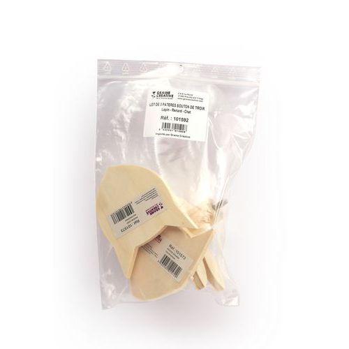 Illustration de : Lot 3 patères Lapin/Renard/Chat - Graine créative